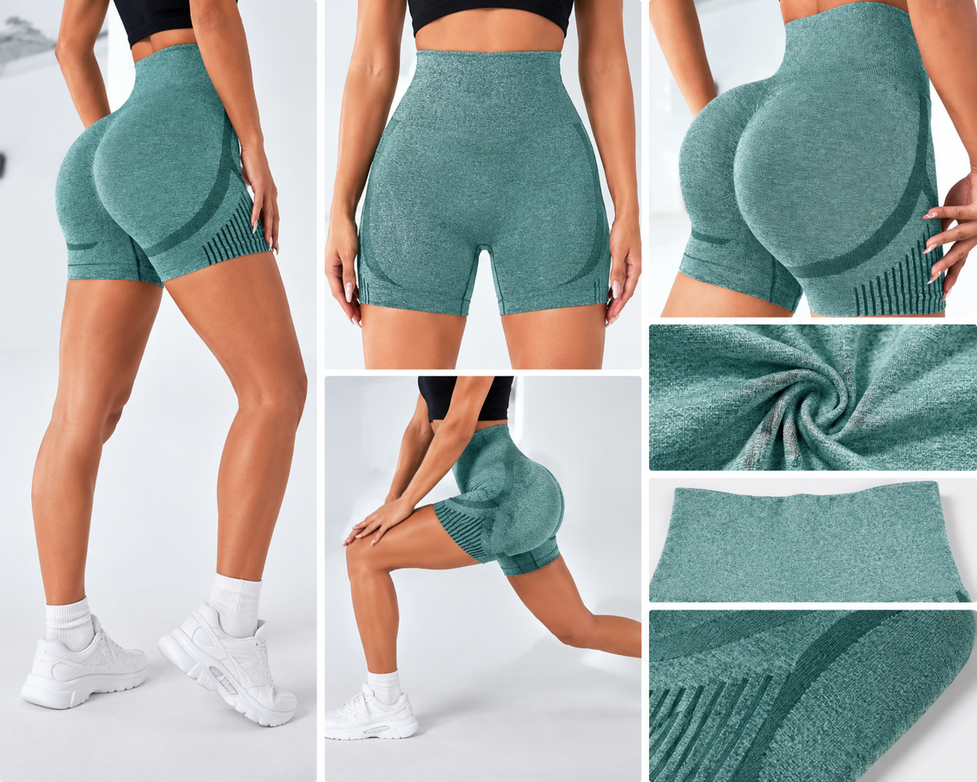Seamless High-Waist Yoga Shorts
